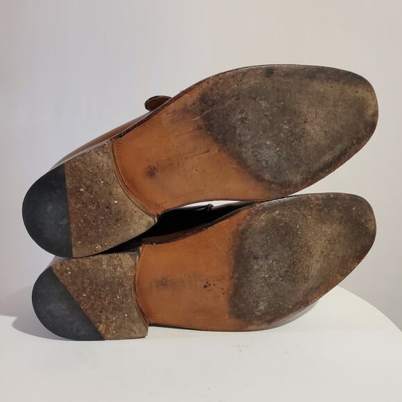 Moreschi Monk Strap Buckle Brown Leather Oxford Loafer Dress Shoes Mens Size 8 main image 8